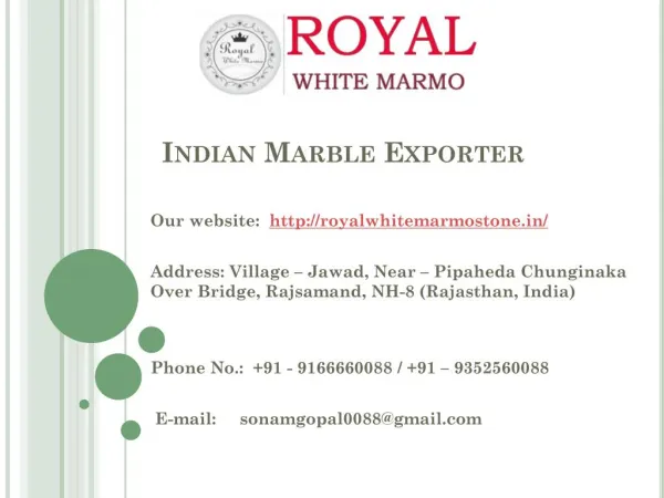 Indian marble exporter