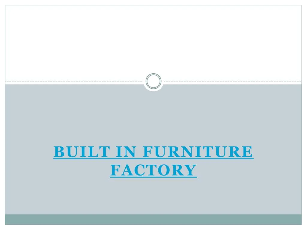 built in furniture factory