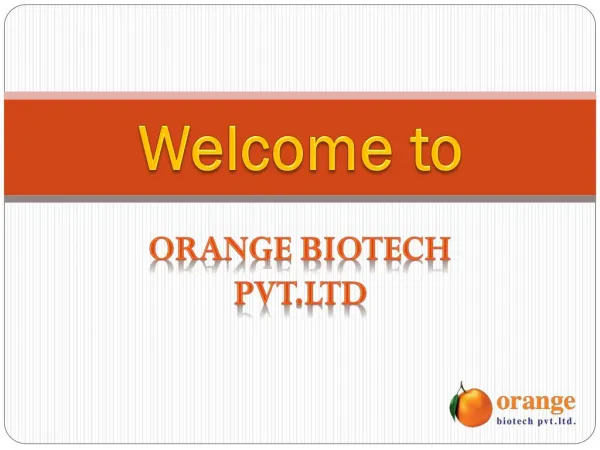 Orange Biotech- The PCD Pharma Company In India