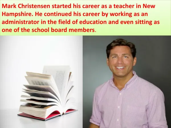 Mark Christensen New Hampshire works in the Education Field