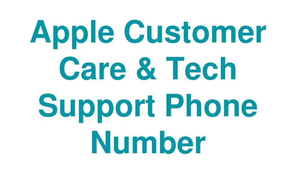 apple customer care tech support phone number