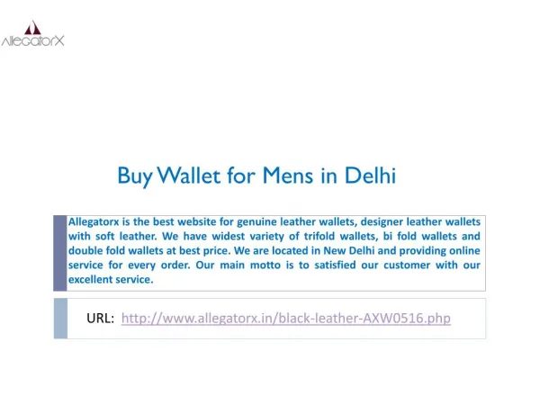 Buy Wallet for Mens in Delhi Online at Lowest Price - Allegatorx