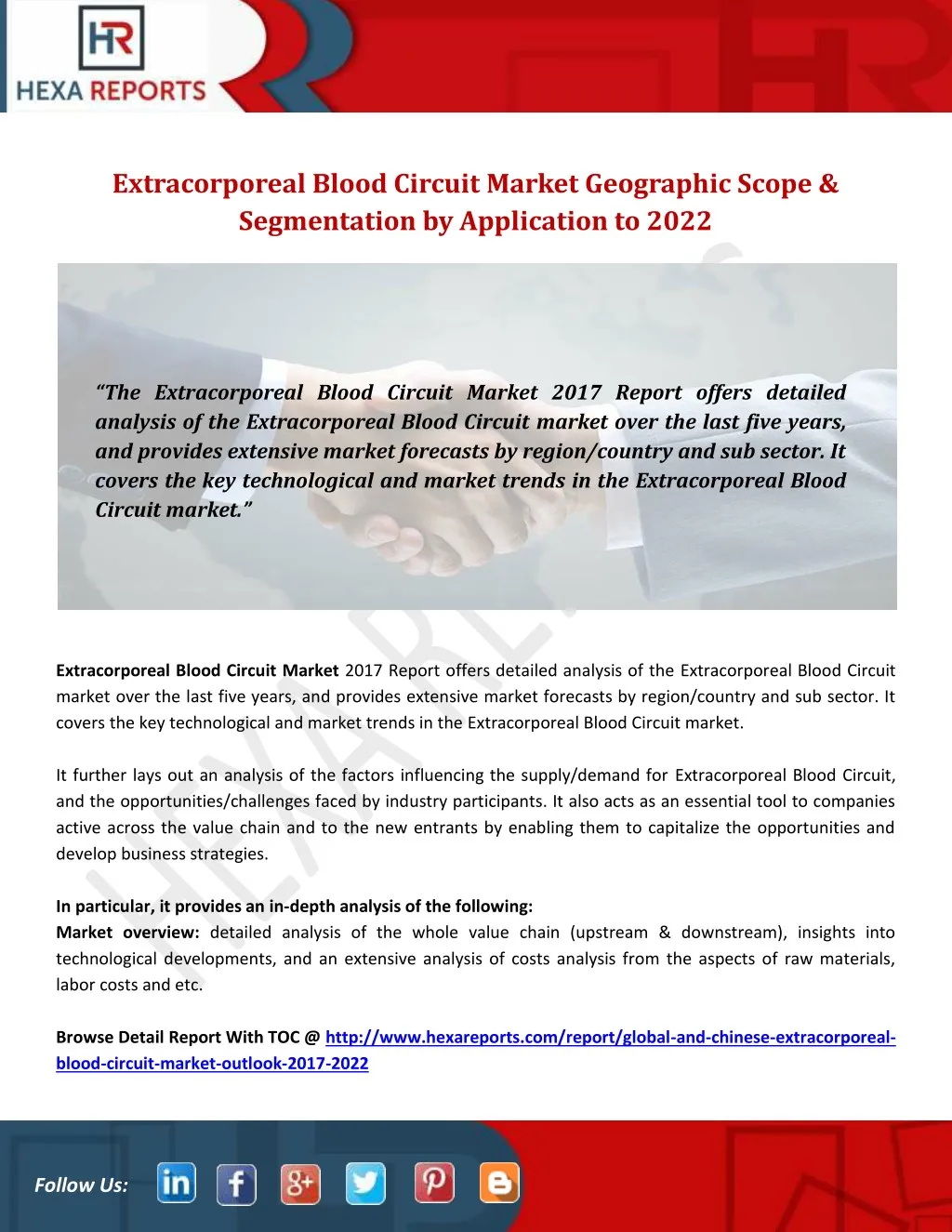 extracorporeal blood circuit market geographic