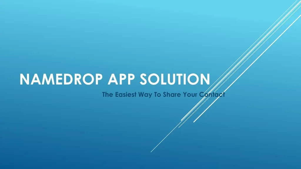 namedrop app solution