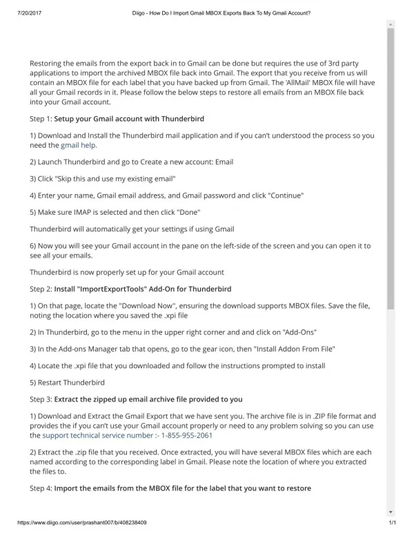 How Do I Import Gmail MBOX Exports Back To My Gmail Account?