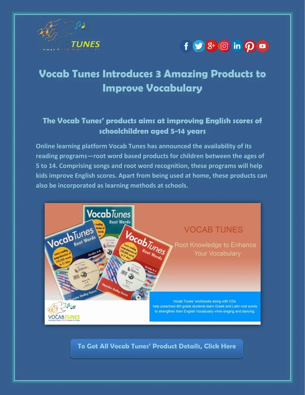 vocab tunes introduces 3 amazing products