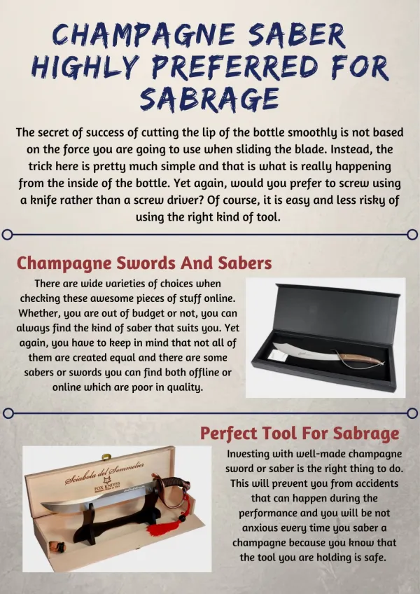 Budget Friendly Champagne Sabers and Swords