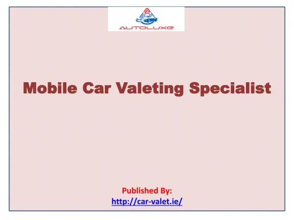 Mobile Car Valeting Specialist