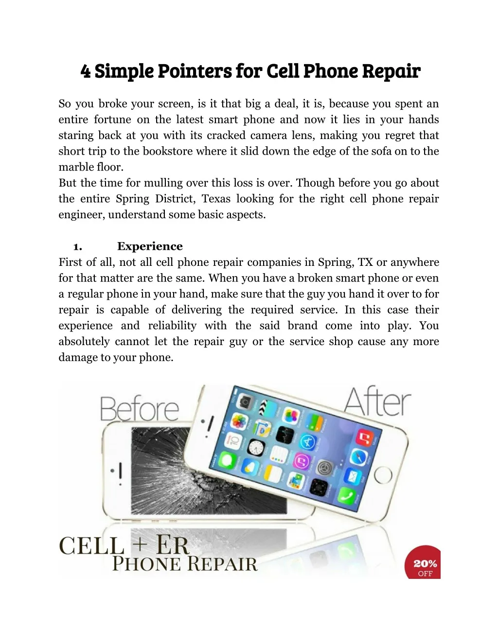 4 simple pointers for cell phone repair 4 simple