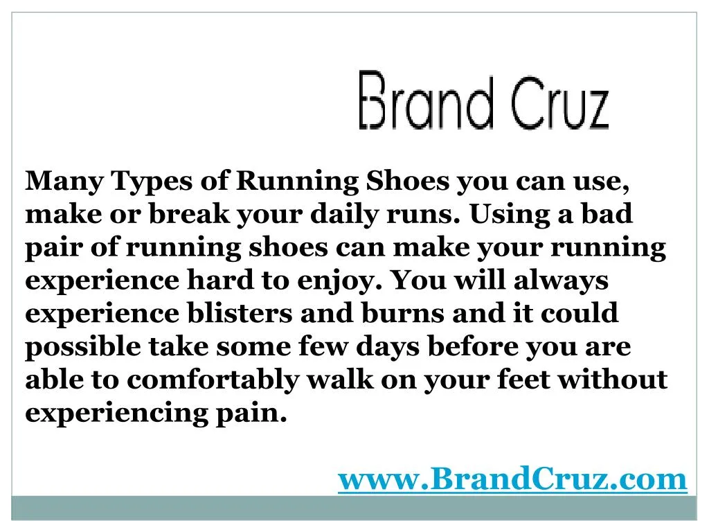 many types of running shoes you can use make
