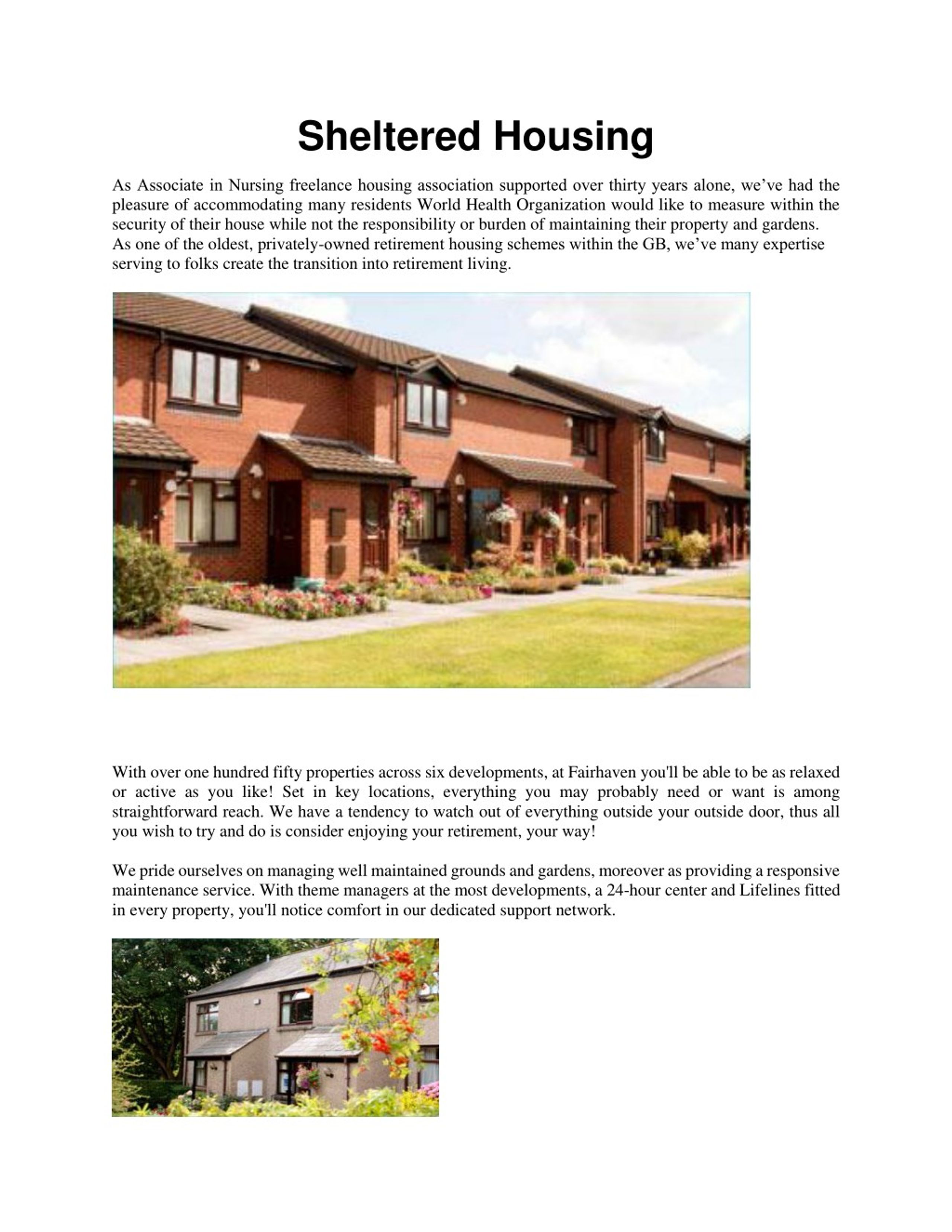 PPT - Sheltered Housing PowerPoint Presentation, free download - ID:7637824