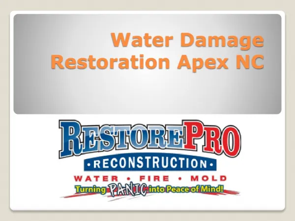 Water Damage Restoration Apex NC