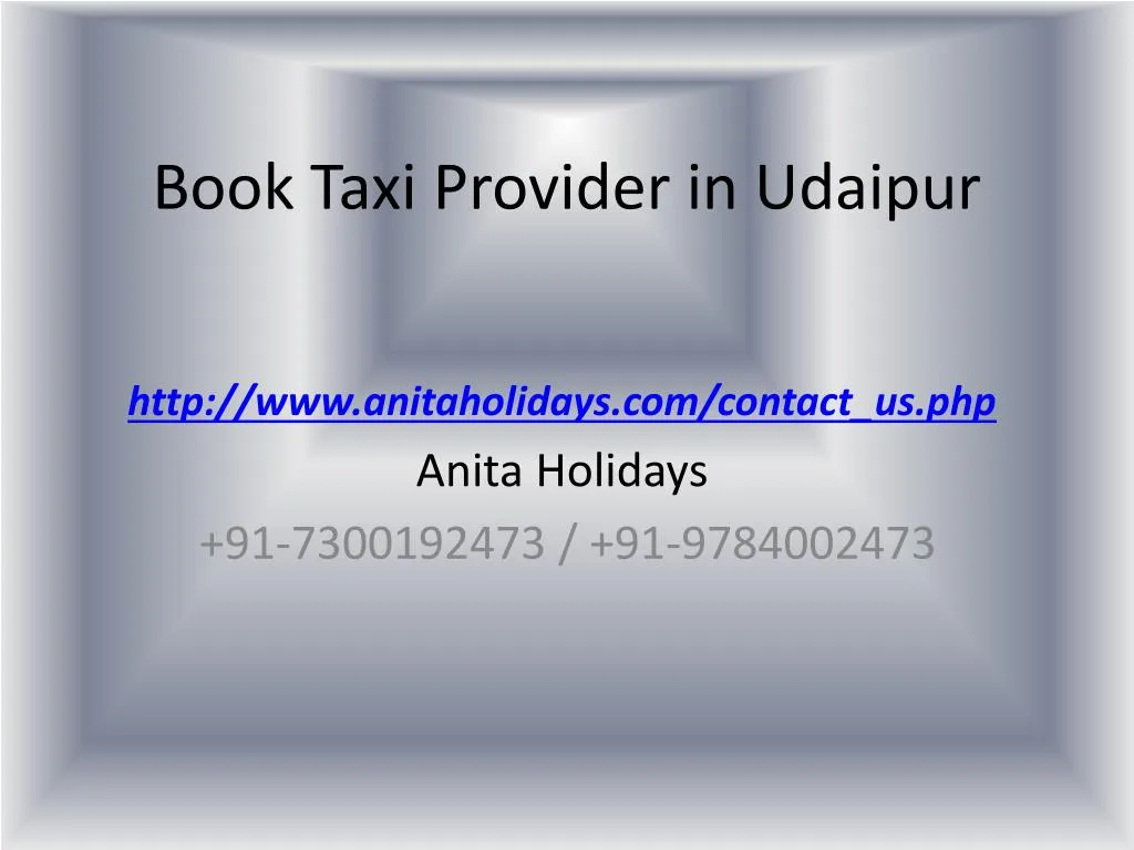 book taxi provider in udaipur