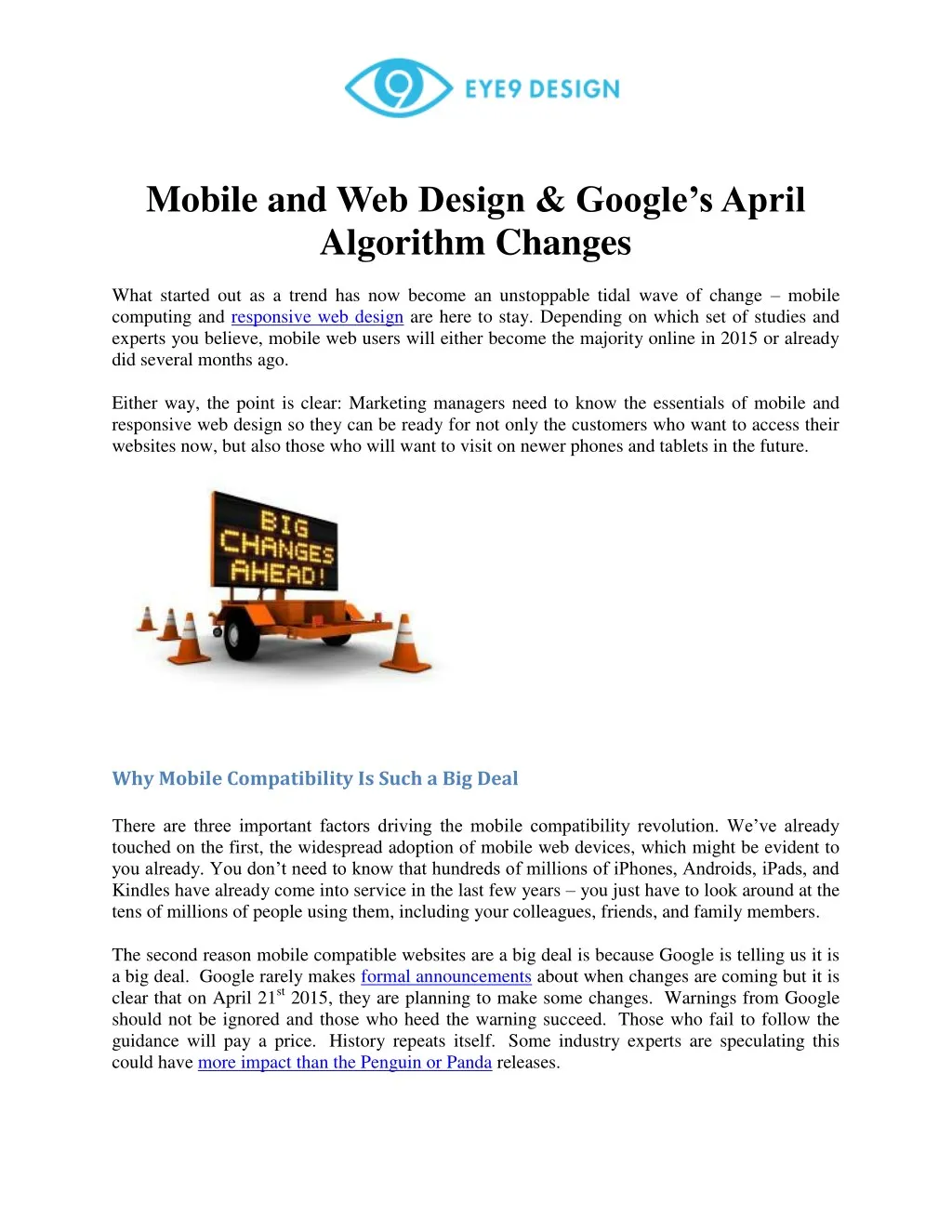 mobile and web design google s april algorithm