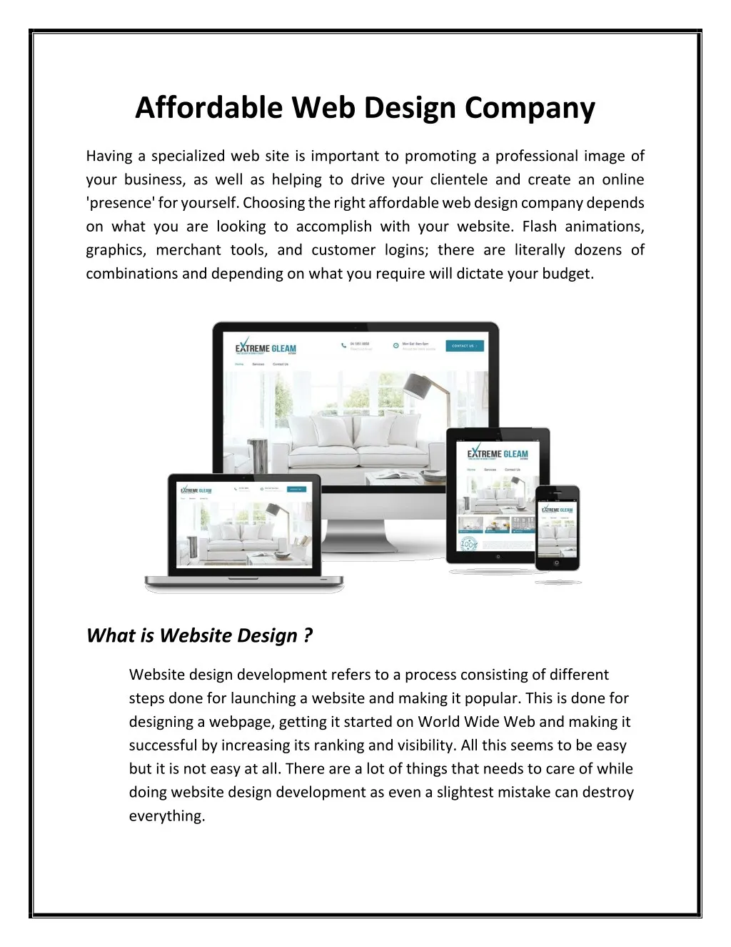 affordable web design company