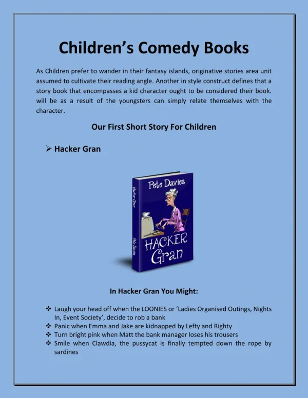 Children’s comedy books