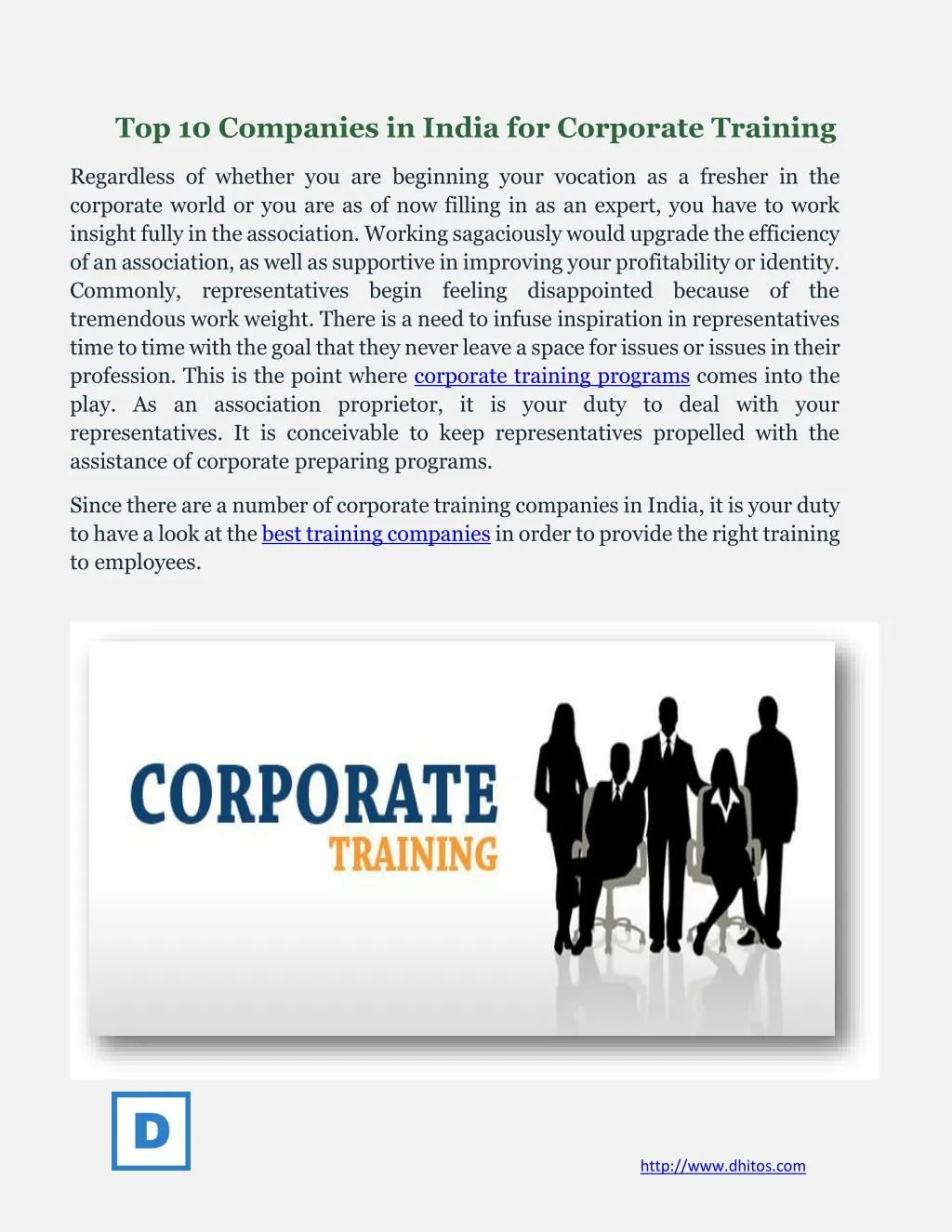 top 10 companies in india for corporate training