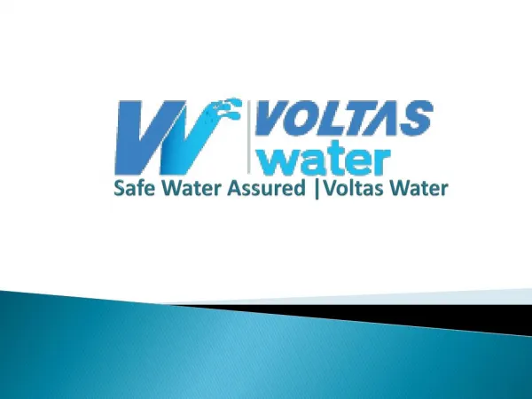 Voltas Water | Smart Water Purification Systems