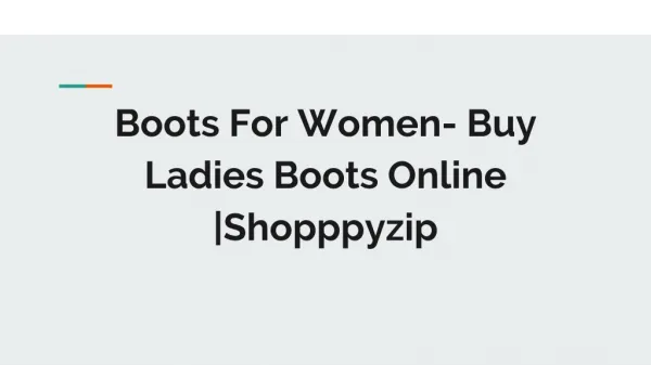Boots For Women- Buy Ladies Boots Online -Shopppyzip