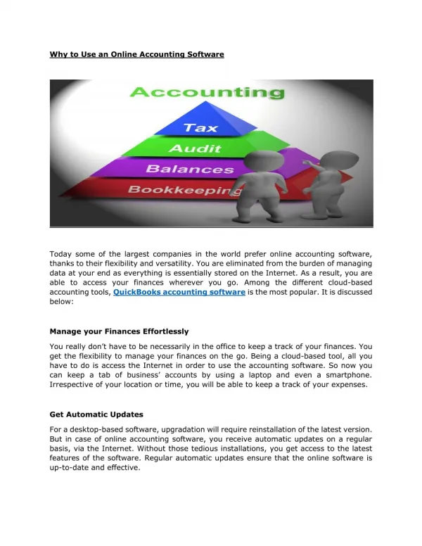 Why to Use an Online Accounting Software