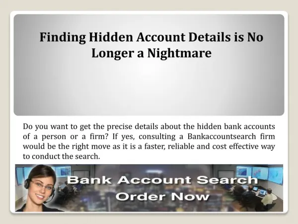 Finding Hidden Account Details is No Longer a Nightmare