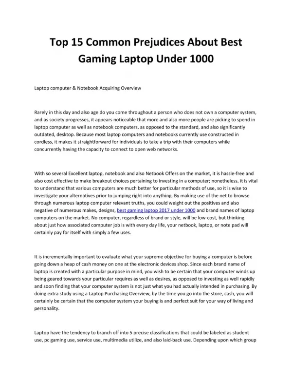 gaming pcs under 1000