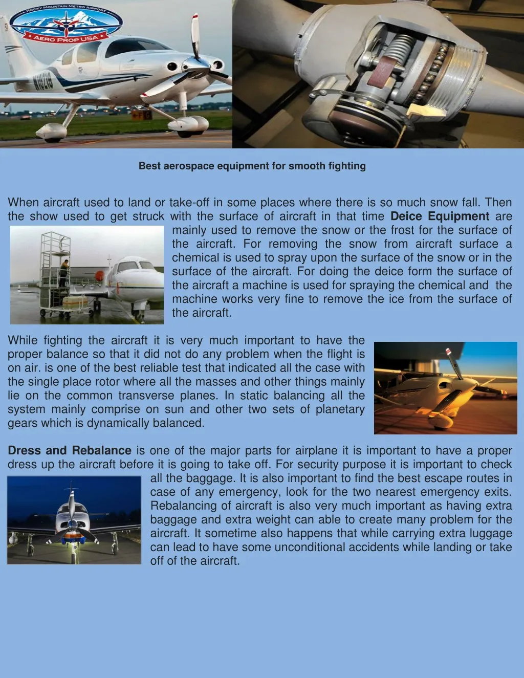 best aerospace equipment for smooth fighting