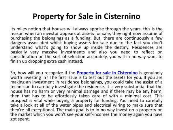 Property for sale in Cisternino