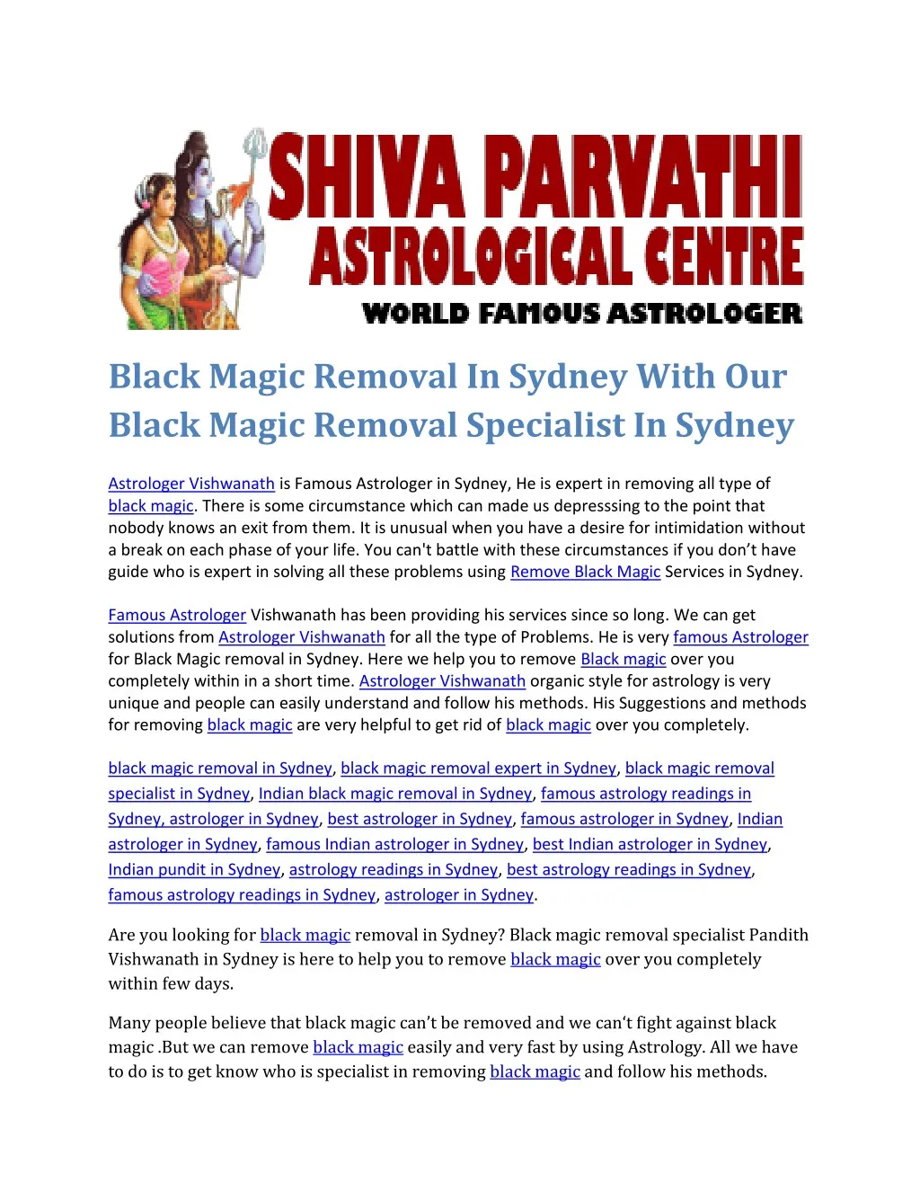 black magic removal in sydney with our black