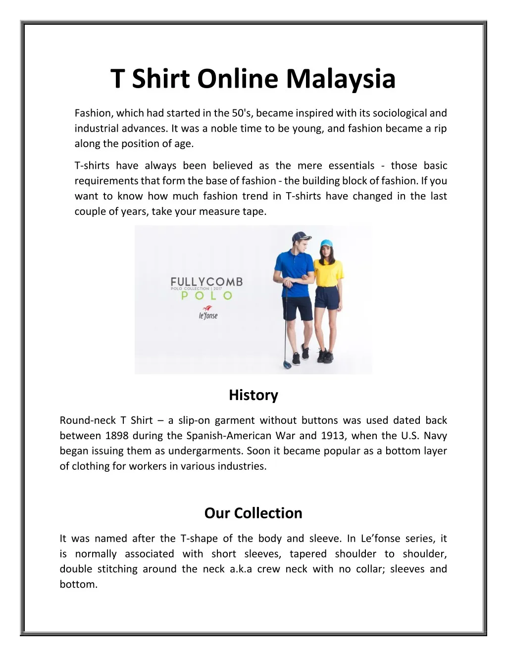 t shirt online malaysia