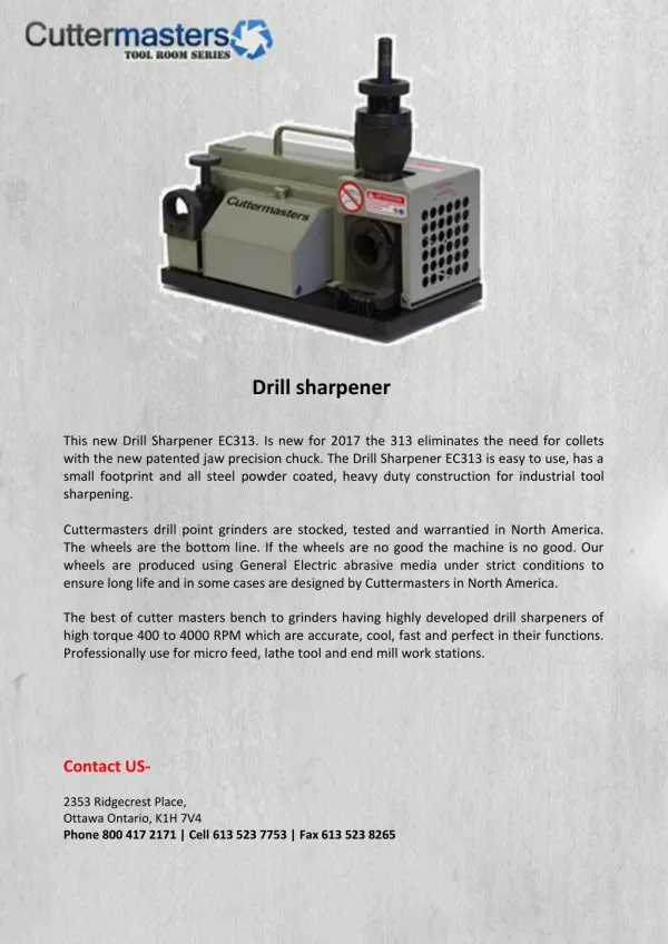 Drill sharpener