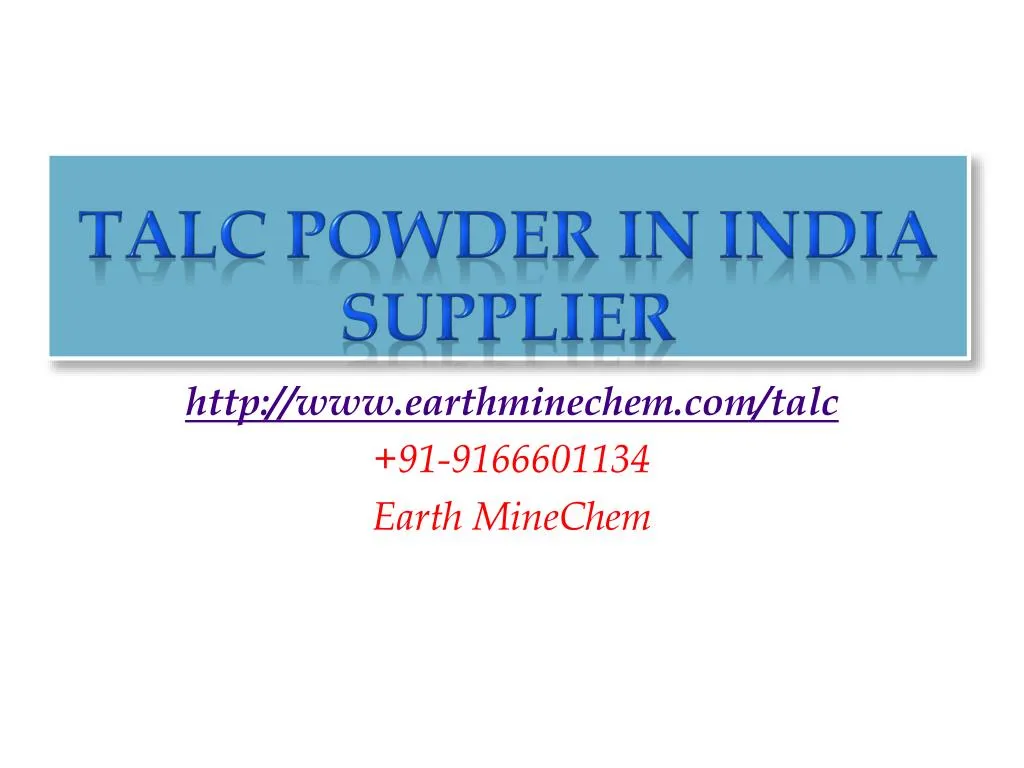 talc powder in india supplier