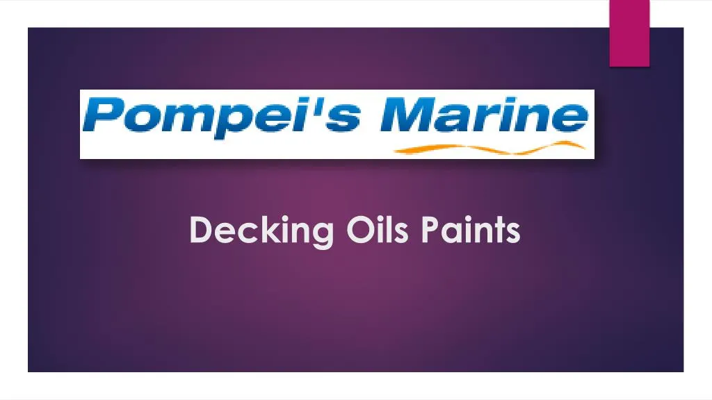 decking oils paints