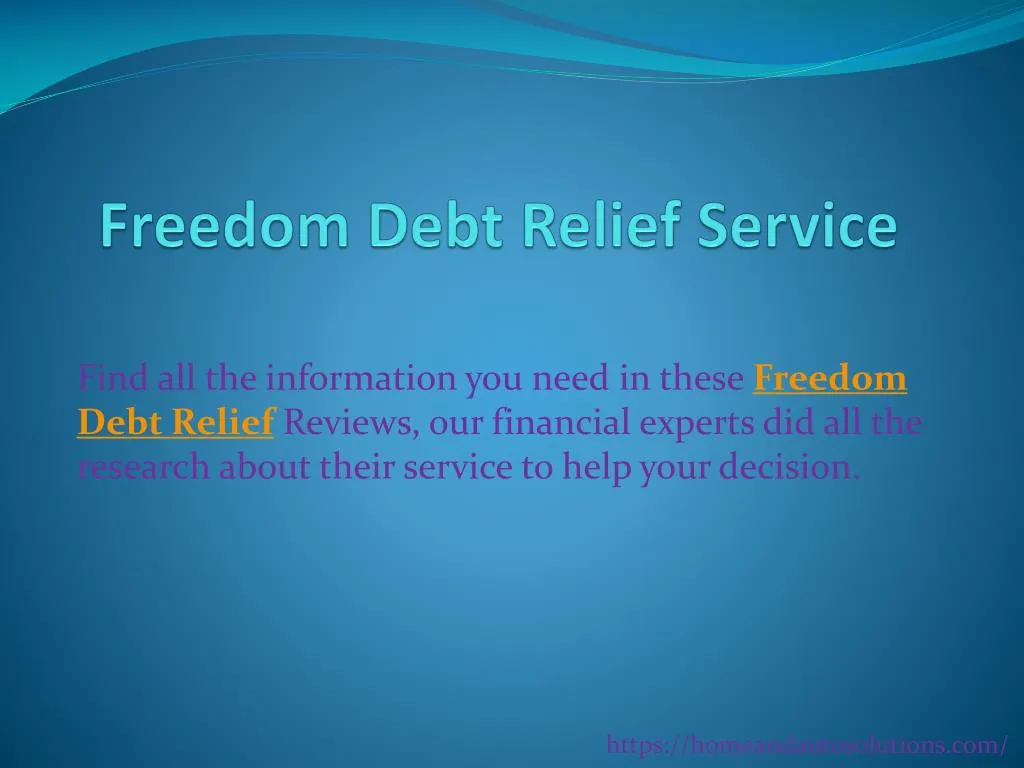 freedom debt relief service