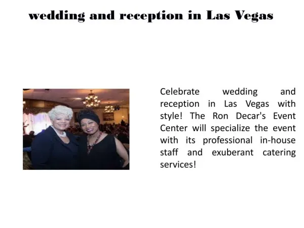 wedding receptions on Las Vegas strip