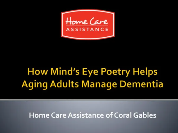 How Mind’s Eye Poetry Helps Aging Adults Manage Dementia