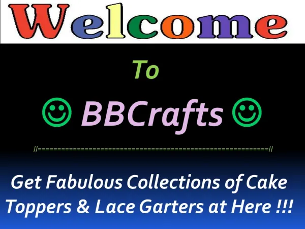 Unique Collections of Cake Toppers & Lace Garters for Sale