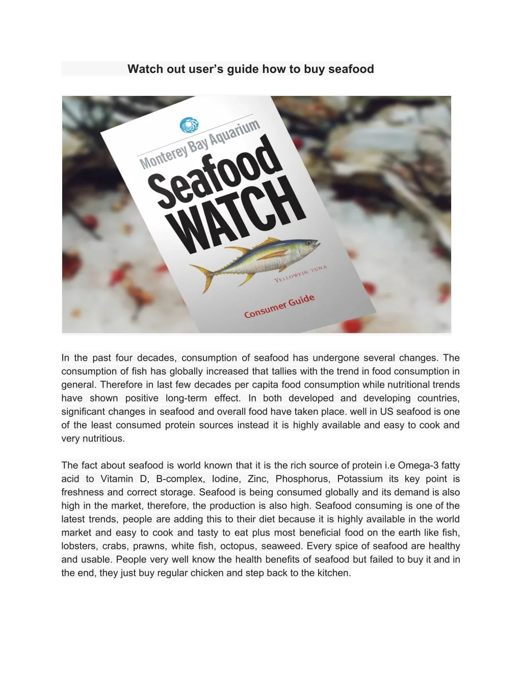 watch out user s guide how to buy seafood