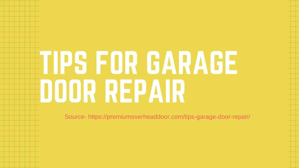 tips for garage door repair