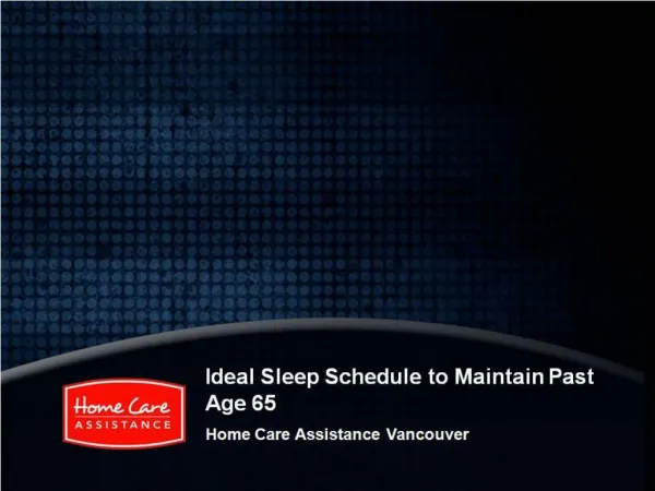 Ideal Sleep Schedule to Maintain Past Age 65