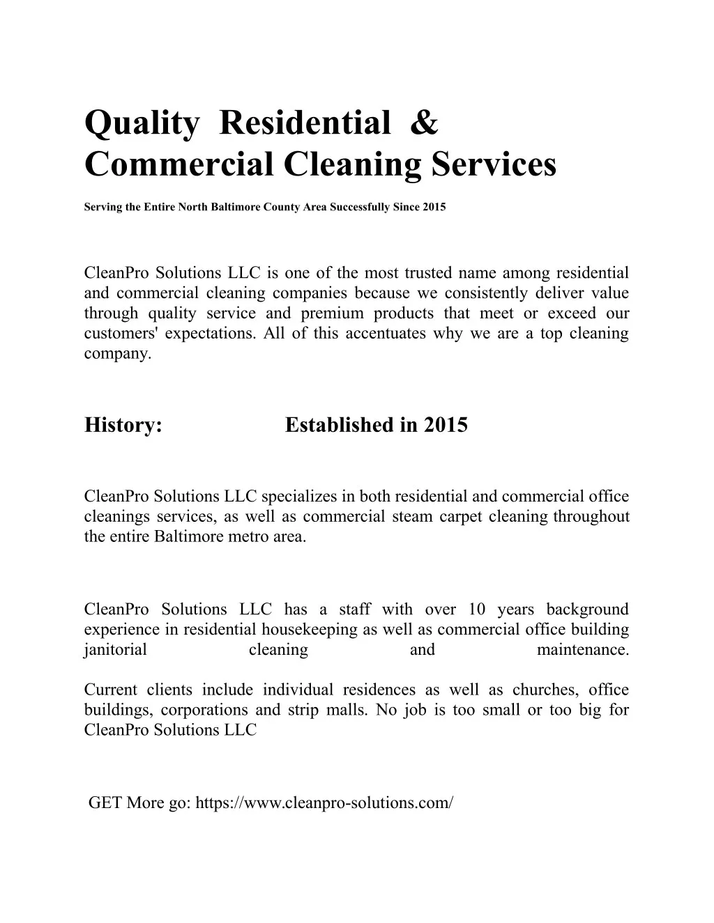 quality residential commercial cleaning services