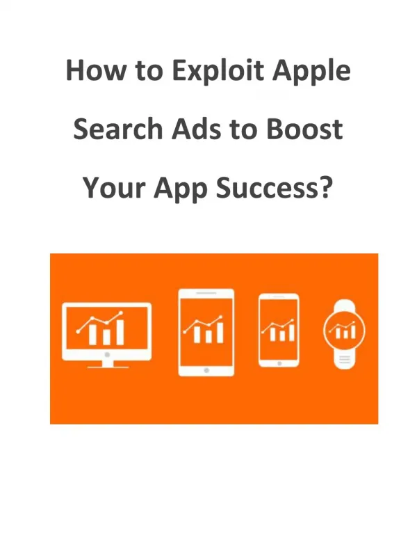 How to Exploit Apple Search Ads to Boost Your App Success?