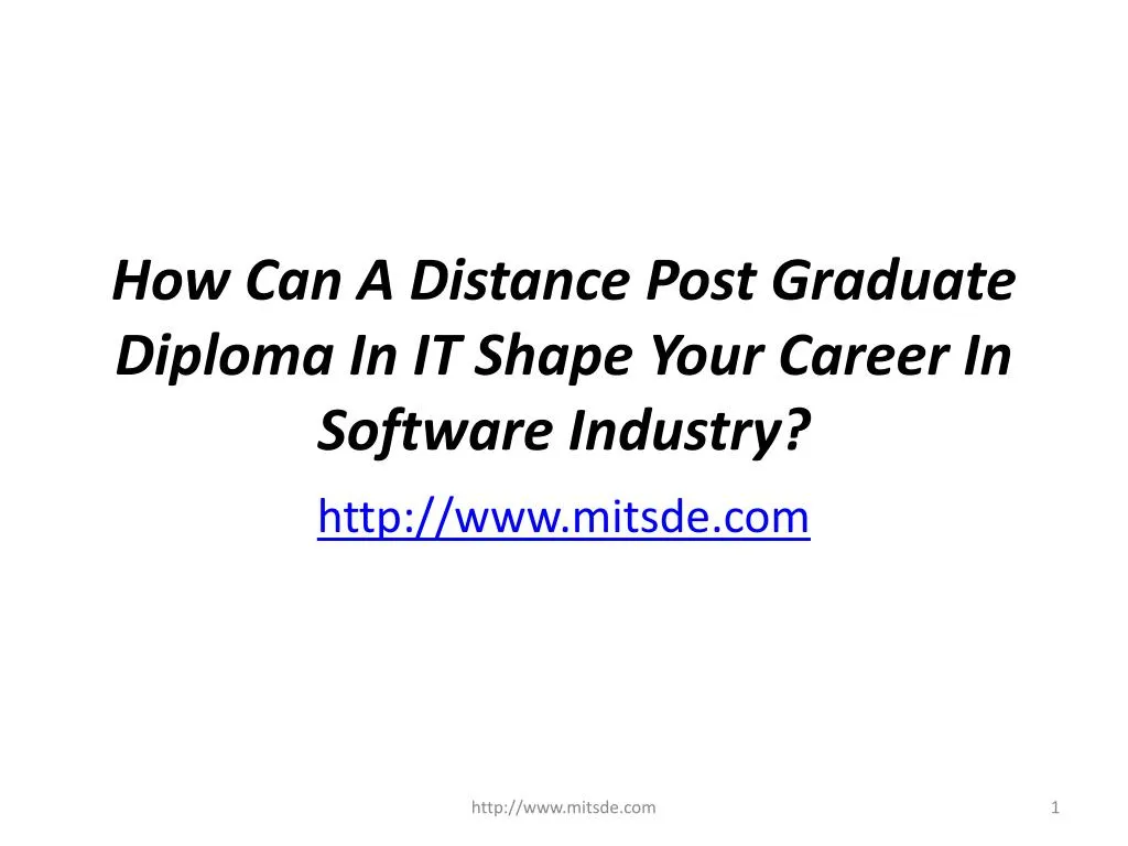 how can a distance post graduate diploma in it shape your career in software industry