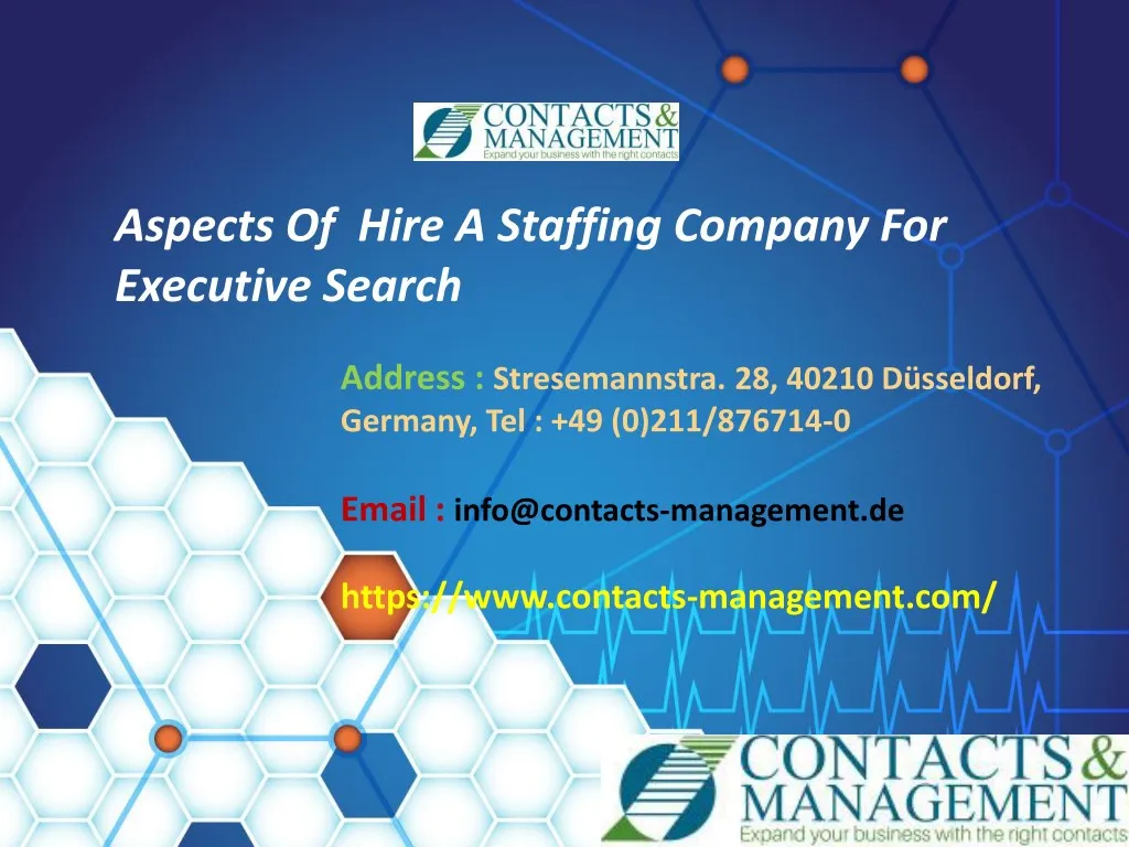 aspects of hire a staffing company for executive