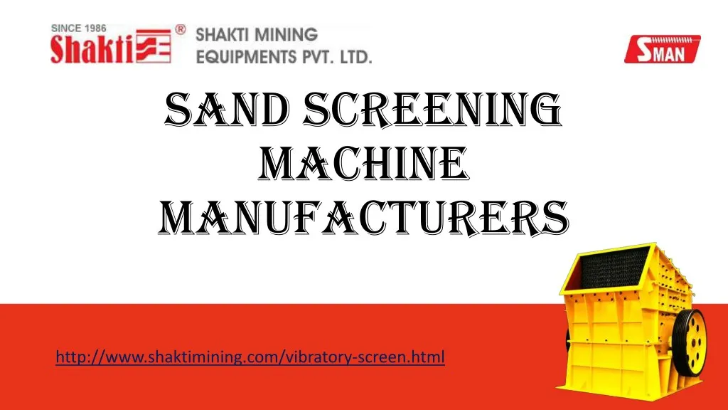 sand screening machine manufacturers