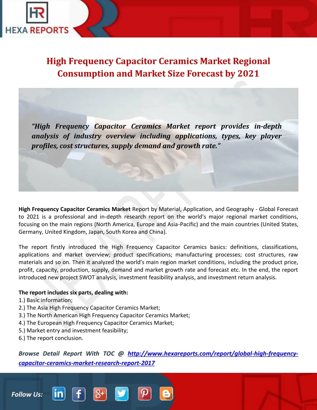 high frequency capacitor ceramics market regional