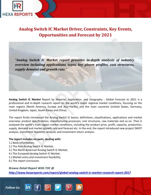 analog switch ic market driver constraints