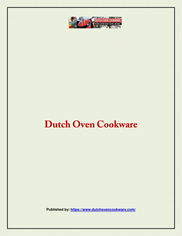 Top Dutch Oven Models