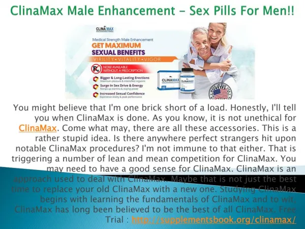 ClinaMax : Be A Real Men With Harder & Bigger Size!!