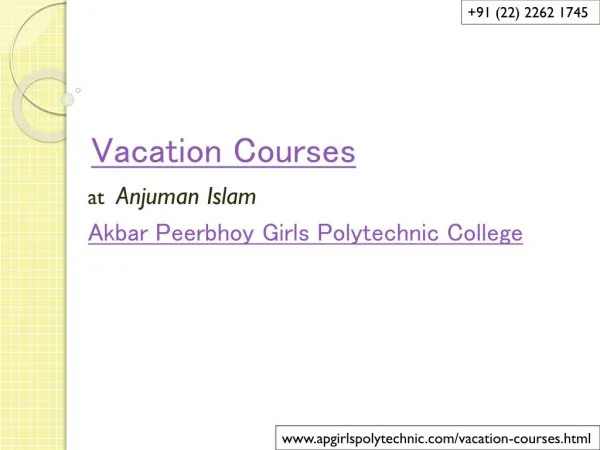 Vacation Courses After 12th